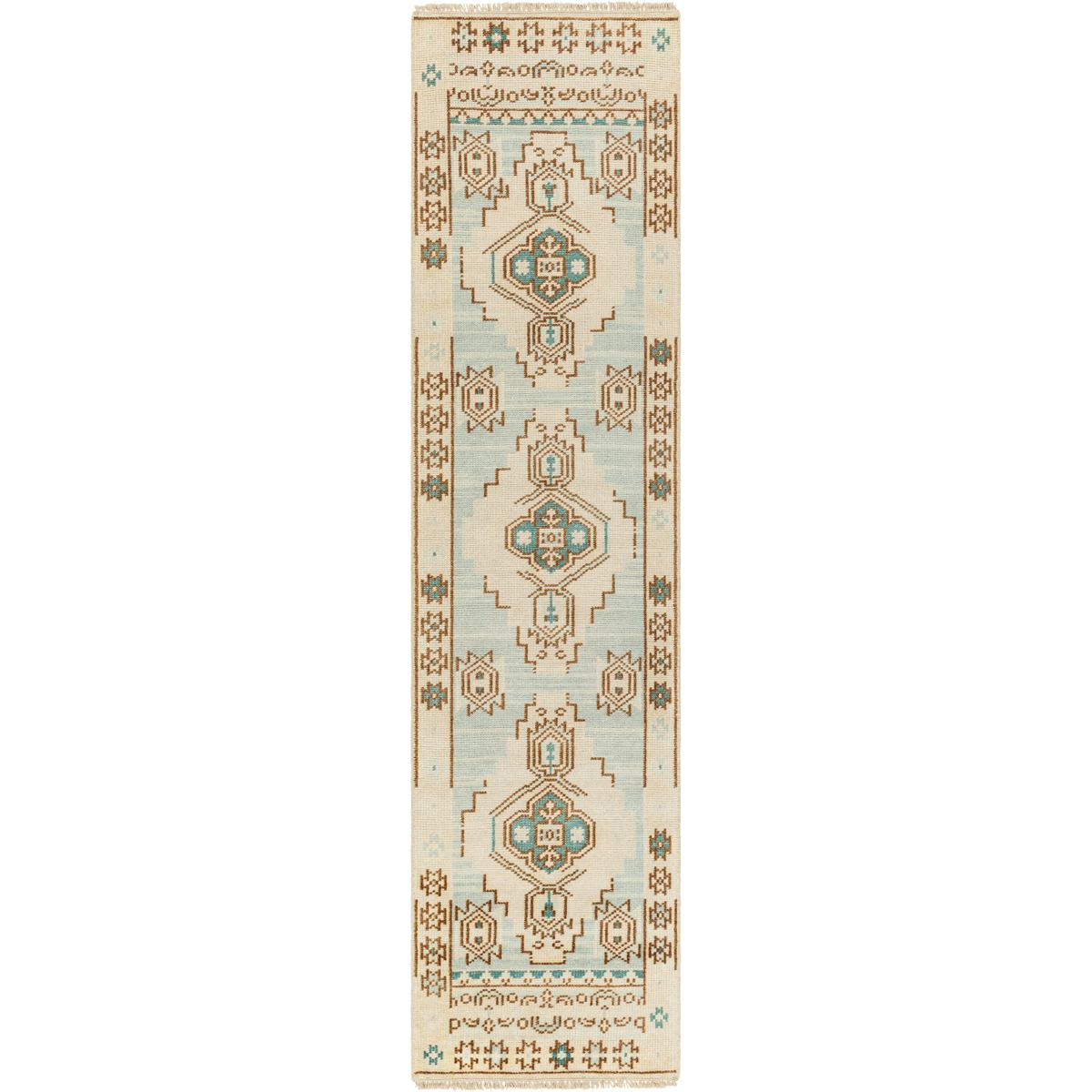 Surya AAU2300-2610 Anadolu 120 X 30 inch Teal Rug in 2.5 X 10, Runner