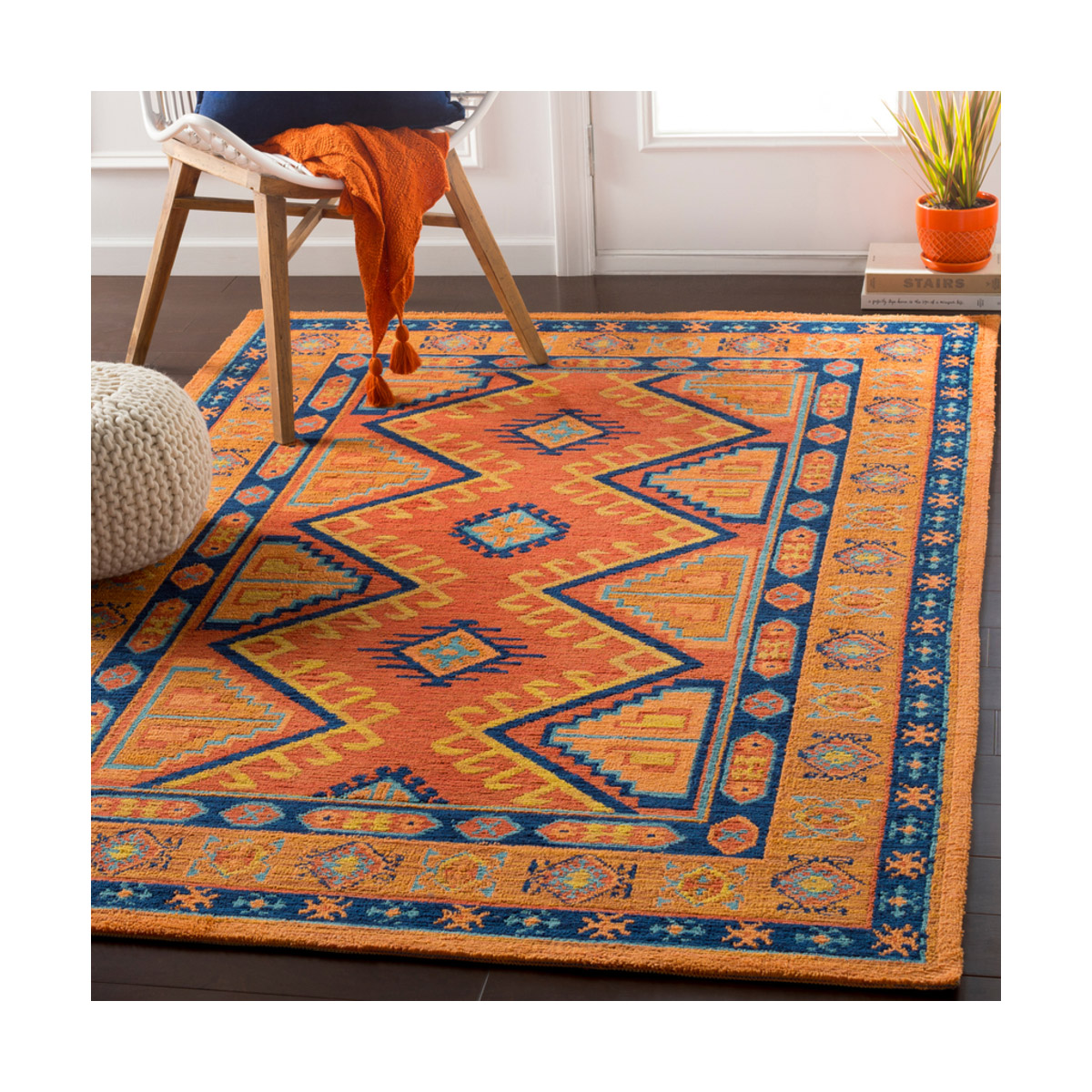 Surya ABA6268-23 Arabia Area Rug Terracotta/Burnt Orange/Bright Orange