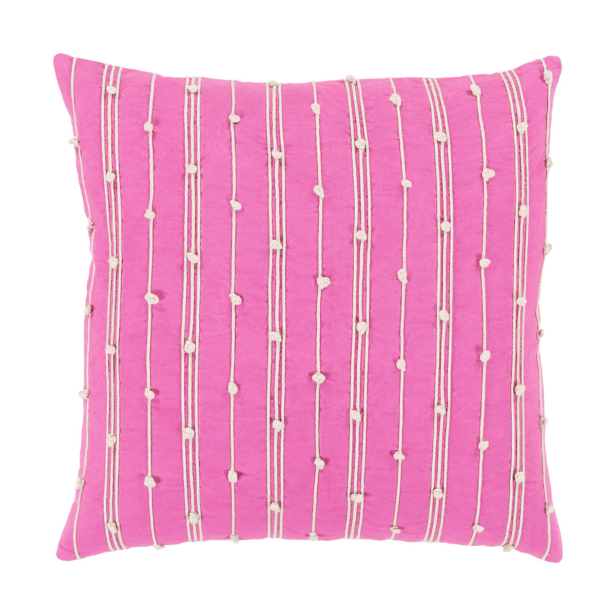Surya ACT003-2222P Accretion 22 X 22 inch Bright Pink and Cream Pillow Kit