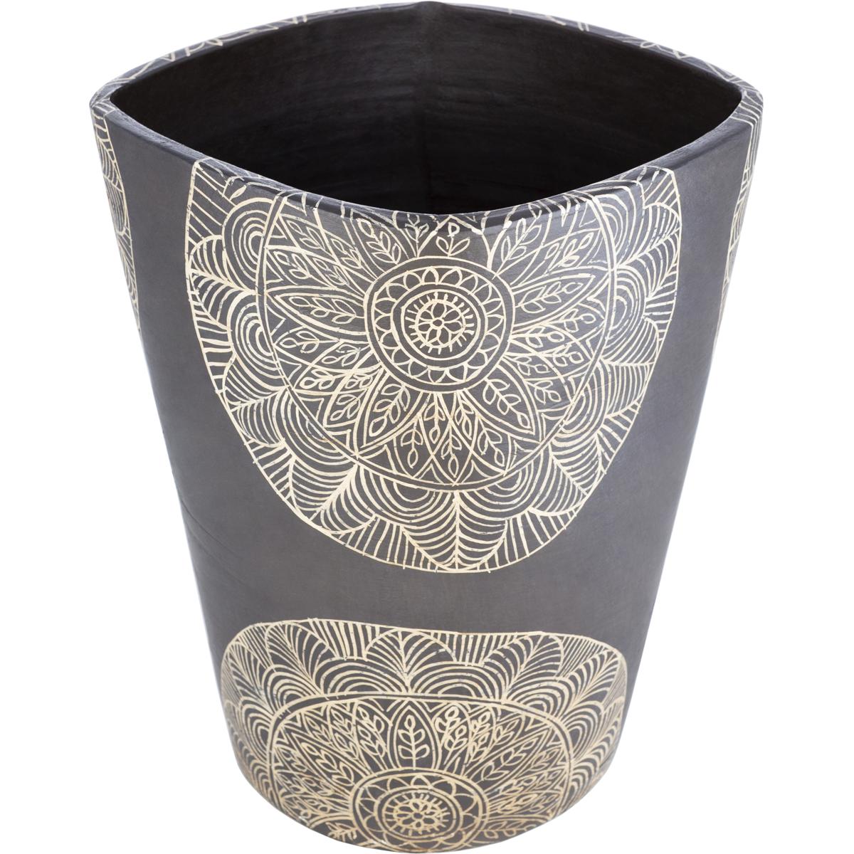 AGI-004 10.5 x 10.5 x 13 in. Argil Decorative Planter Accent, Black