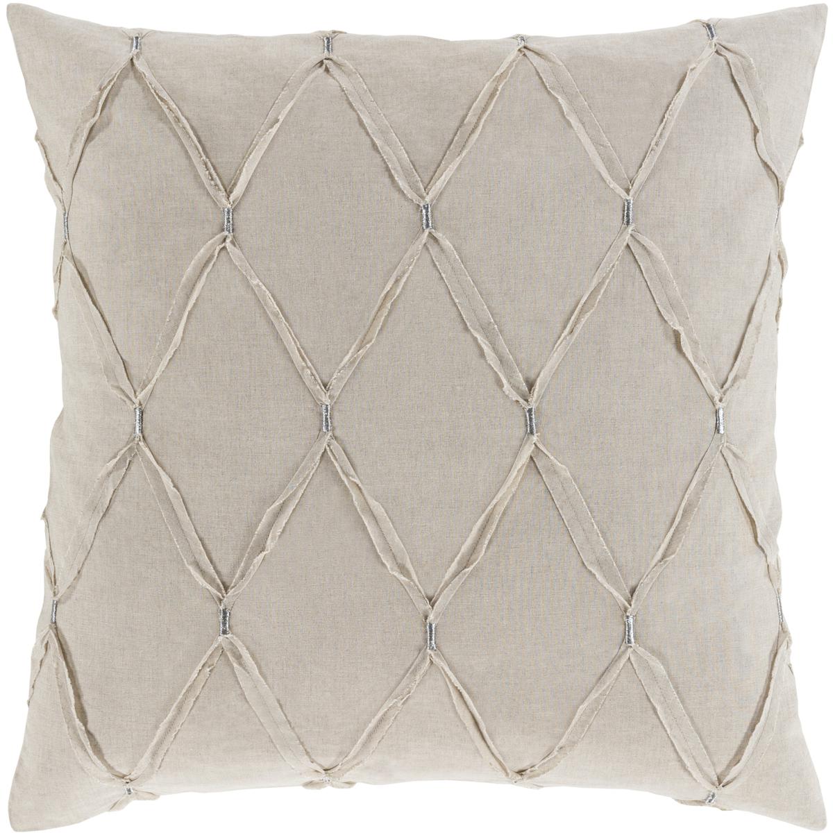 Surya AIK9000TSKT Aiken TaupeMetallic Silver Bed Skirt