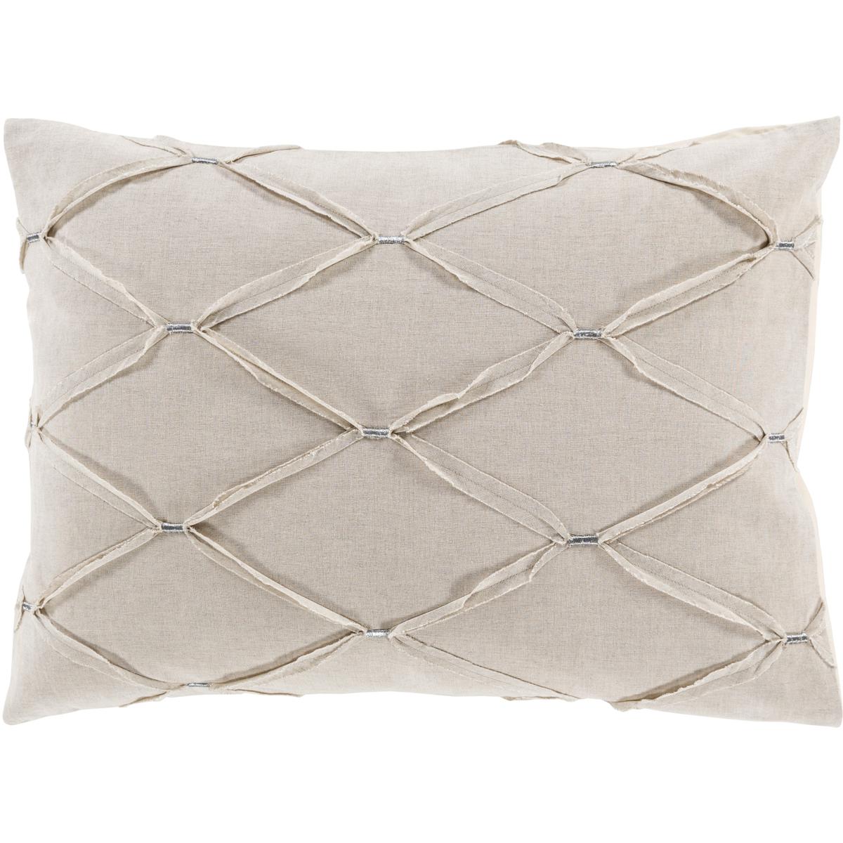 Surya AIK9000S Aiken TaupeMetallic Silver Sham