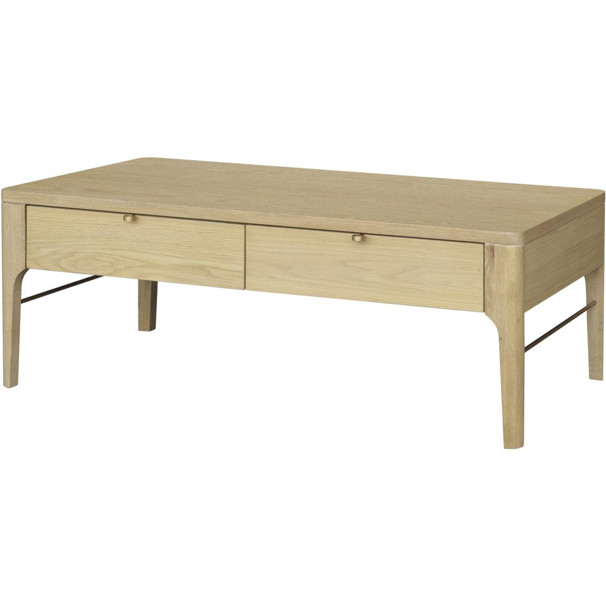 Surya ALLO006-174824 Anello 48 X 24 inch Top: Brown; Base: Brown/Metallic - Brass Coffee Table