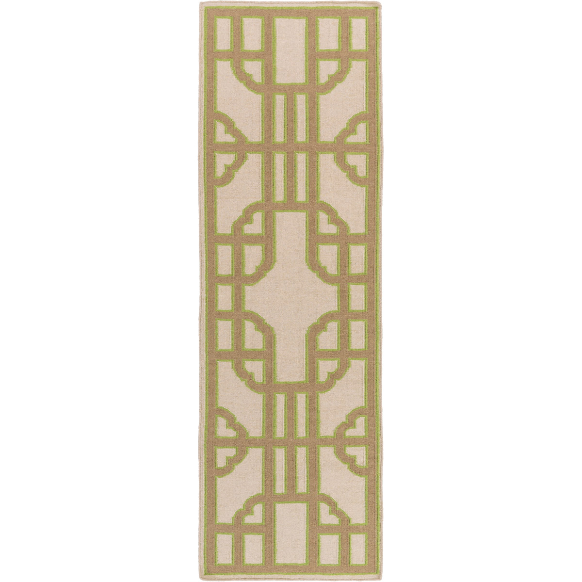 Surya AMD1079-268 Alameda 96 X 30 inch Camel, Lime, Light Gray Rug