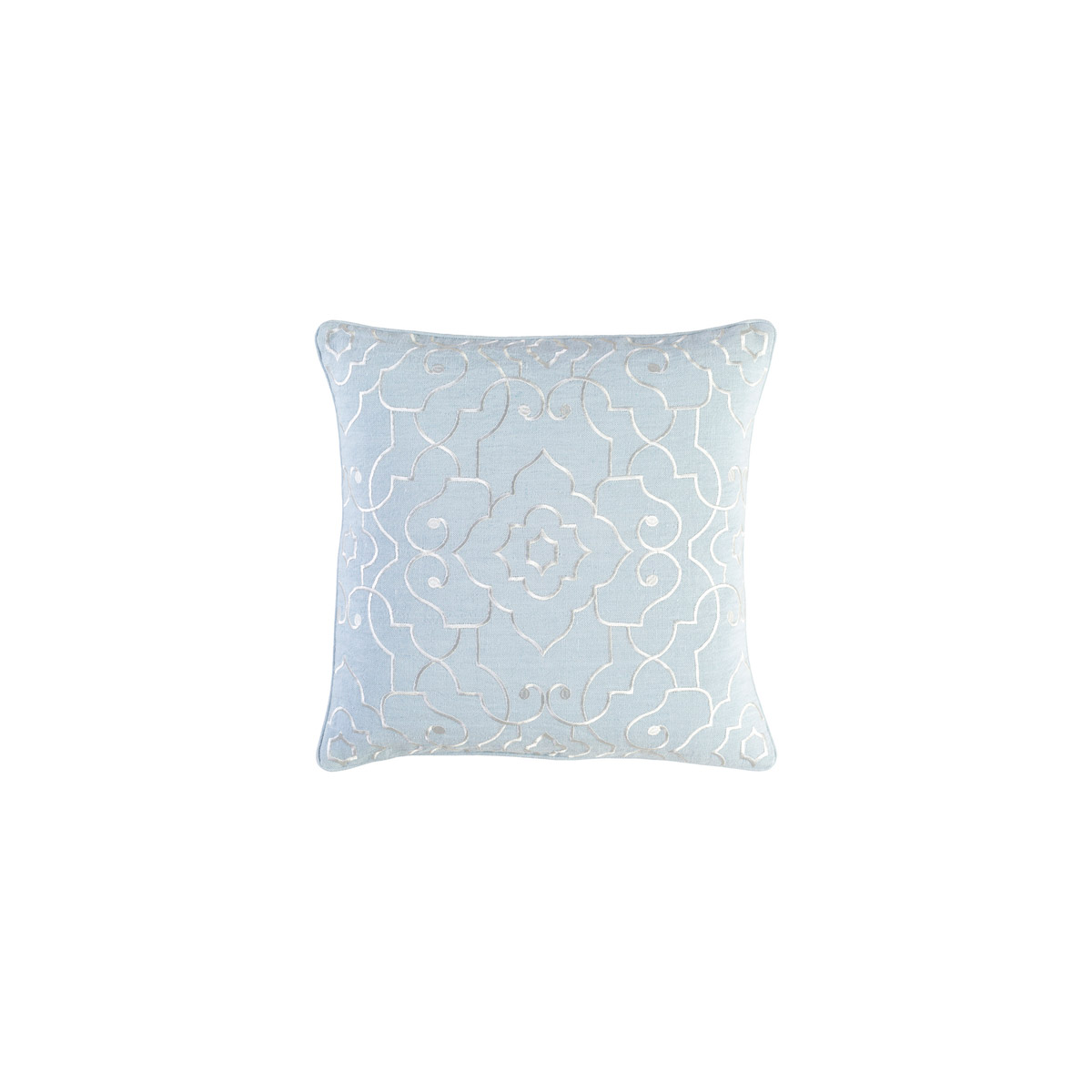 Surya AO002-2020P Adagio 20 X 20 inch Light Gray and Cream Throw Pillow