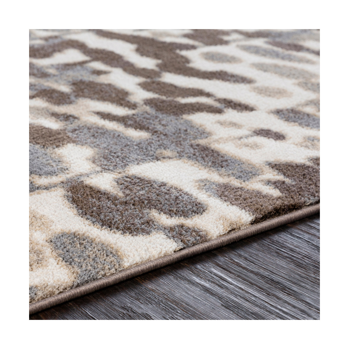 Surya APY1002 5376 Apricity Area Rug Dark Brown Medium Gray Taupe White   Apy1002 Texture 