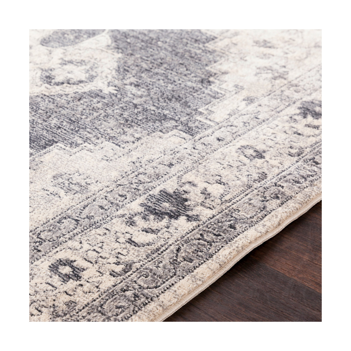 Surya ASK2326-23 Aura Silk Area Rug Medium Gray/Charcoal ...