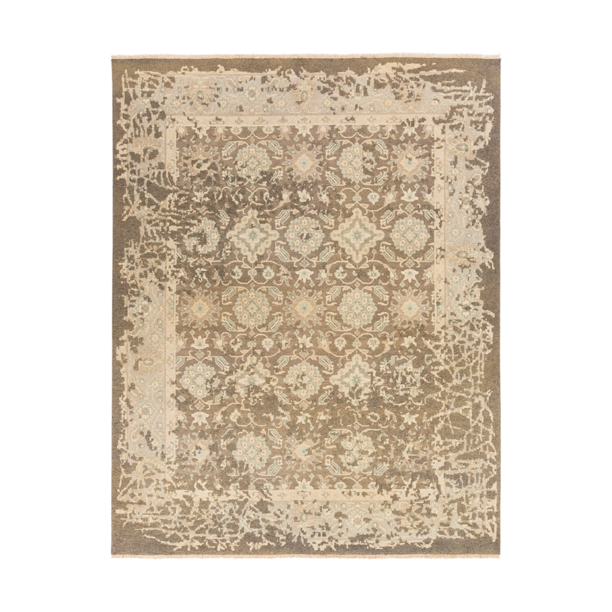 Surya ATF1000-69 Artifact 108 X 72 inch Camel/Taupe/Medium Gray/Sea Foam/Denim/Cream Rugs, Wool and Cotton