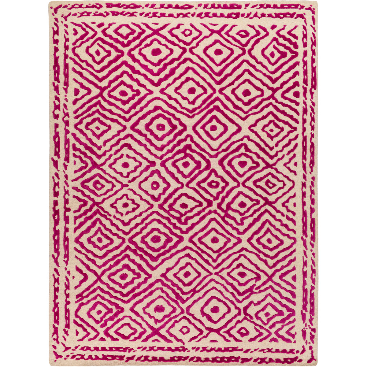 Surya ATS100523 Atlas 36 X 24 inch Bright Pink Beige Rug