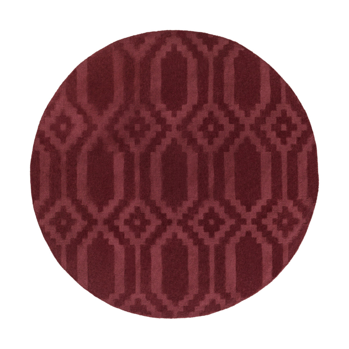 Surya AWMP4011-6RD Metro 72 X 72 inch Dark Red Indoor Area Rug, Round