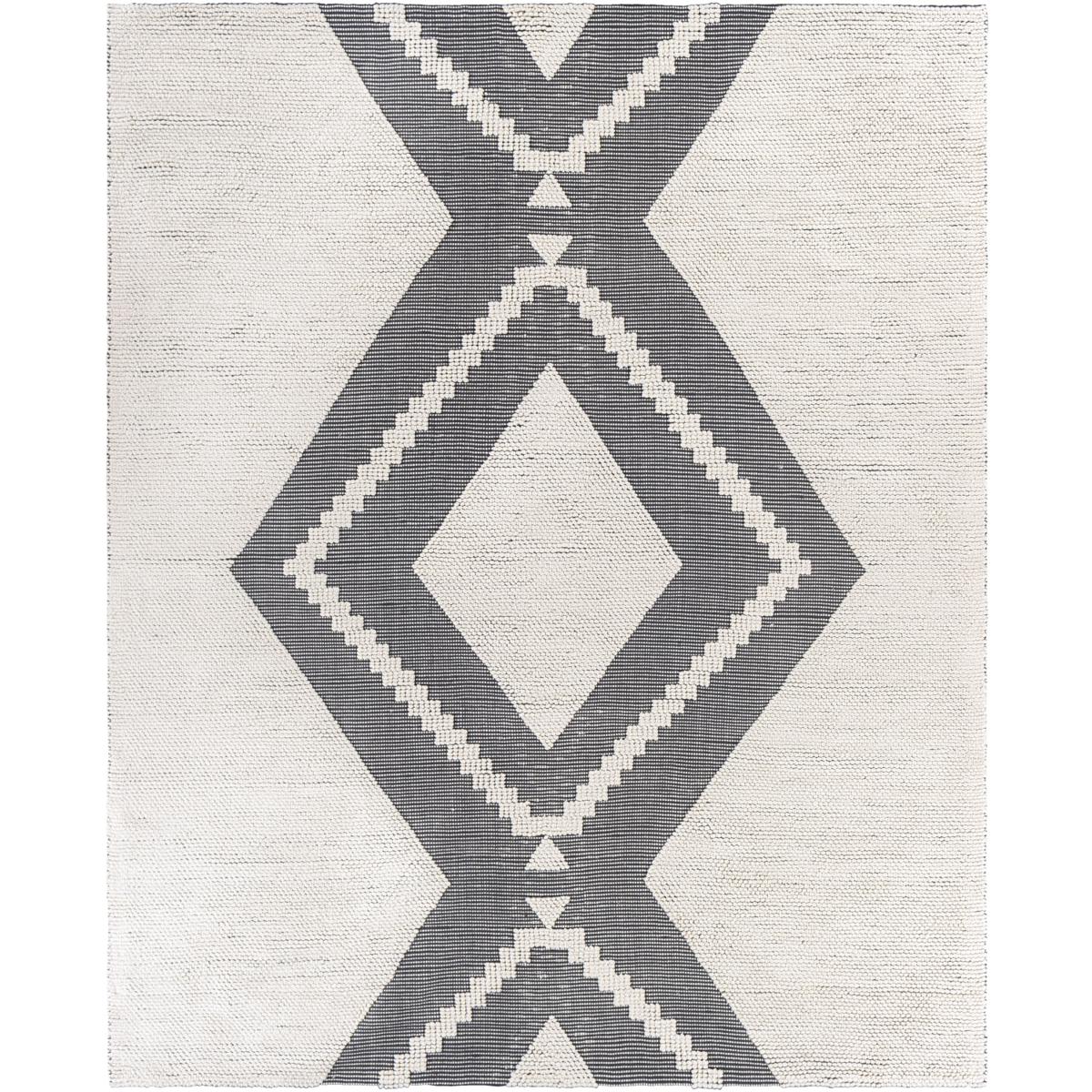 Surya AZA2300-810 Azalea 120 X 96 inch Black/Ivory Handmade Rug in 8 x 10, Rectangle