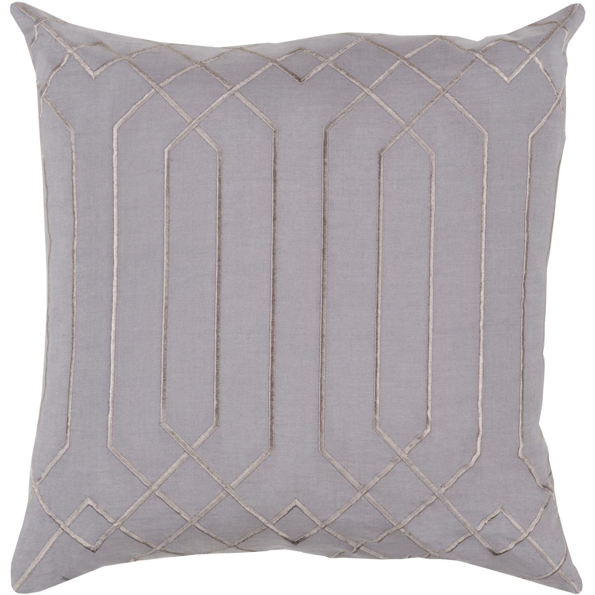 Surya BA017-2020P Skyline 20 X 20 inch Medium Gray/Charcoal Accent Pillow