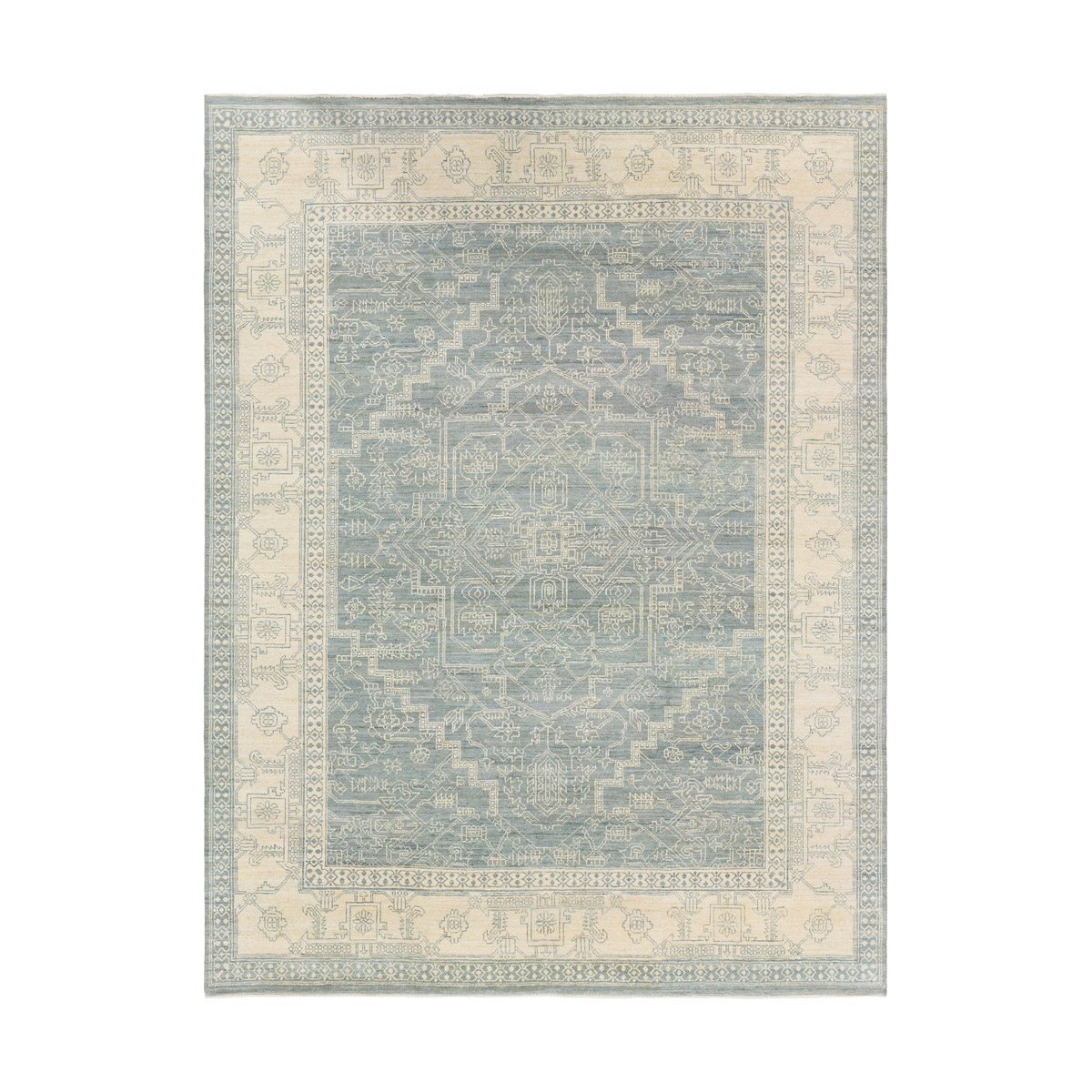 41ELIZABETH 42208-BG Sera 144 X 108 inch Blue and Gray Area Rug, Wool
