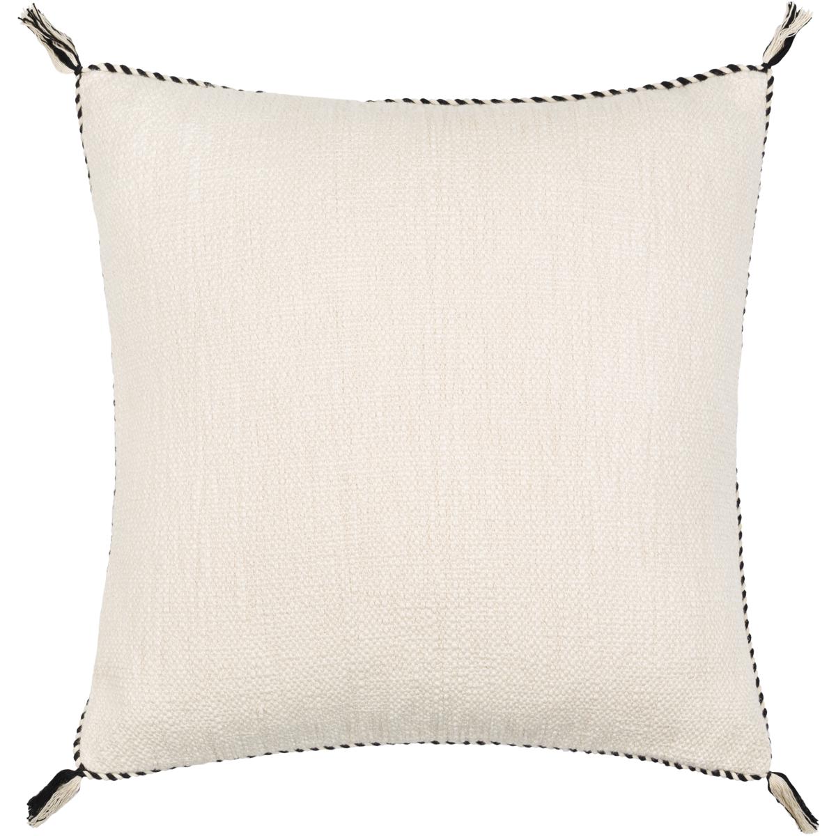 Surya BBA001-2020P Braided Bisa 20 inch Cream Pillow Kit in 20 x 20, Square