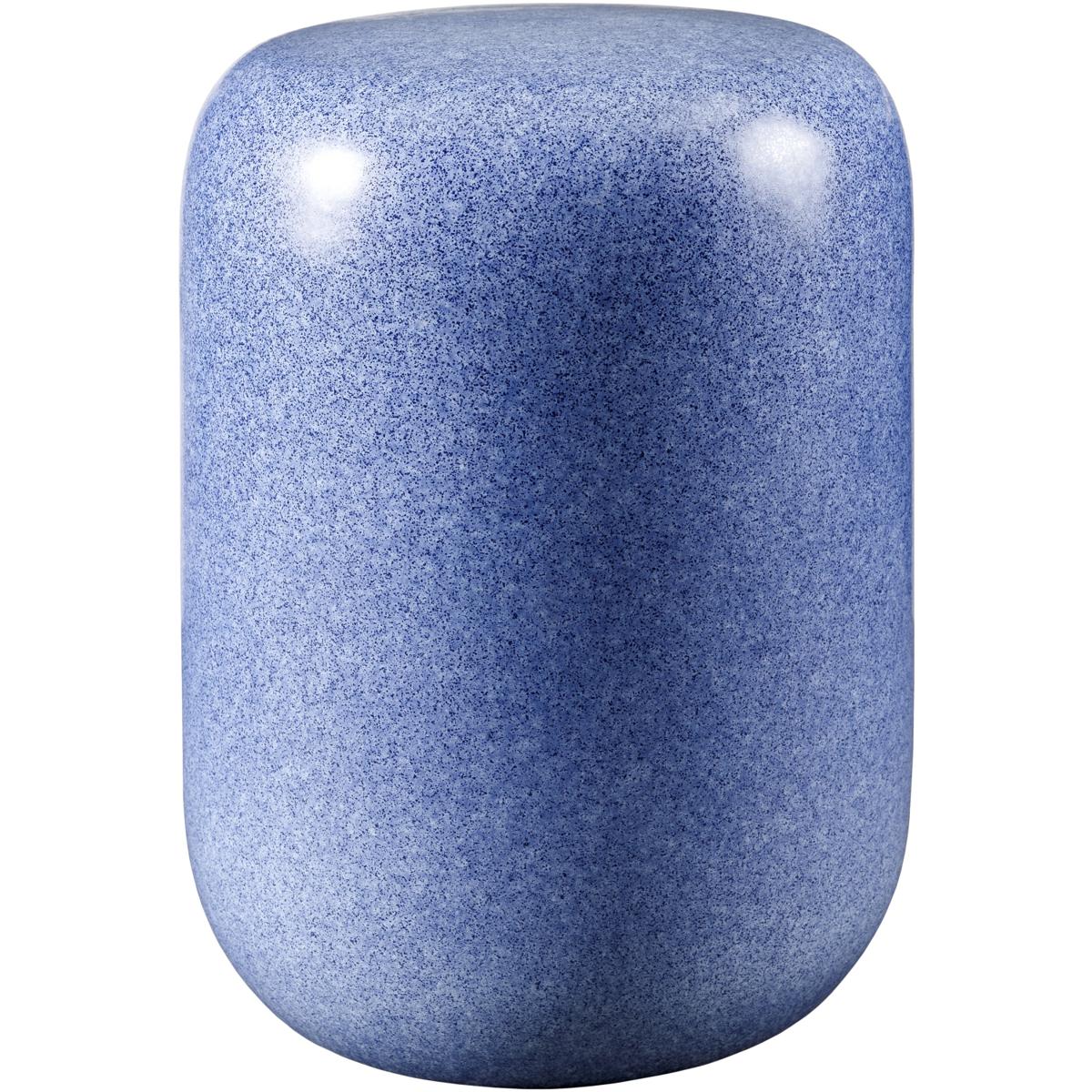 Livabliss by Surya Outdoor Bean Blue Ceramic Round End Table