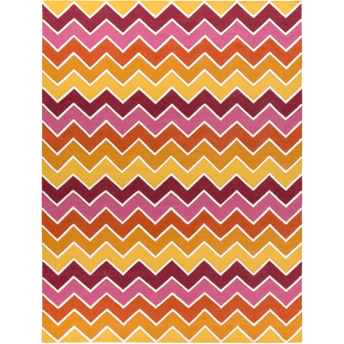 Surya BLX900223 Blox 36 X 24 inch Mustard Bright Pink Burnt Orange Garnet Ivory Rug