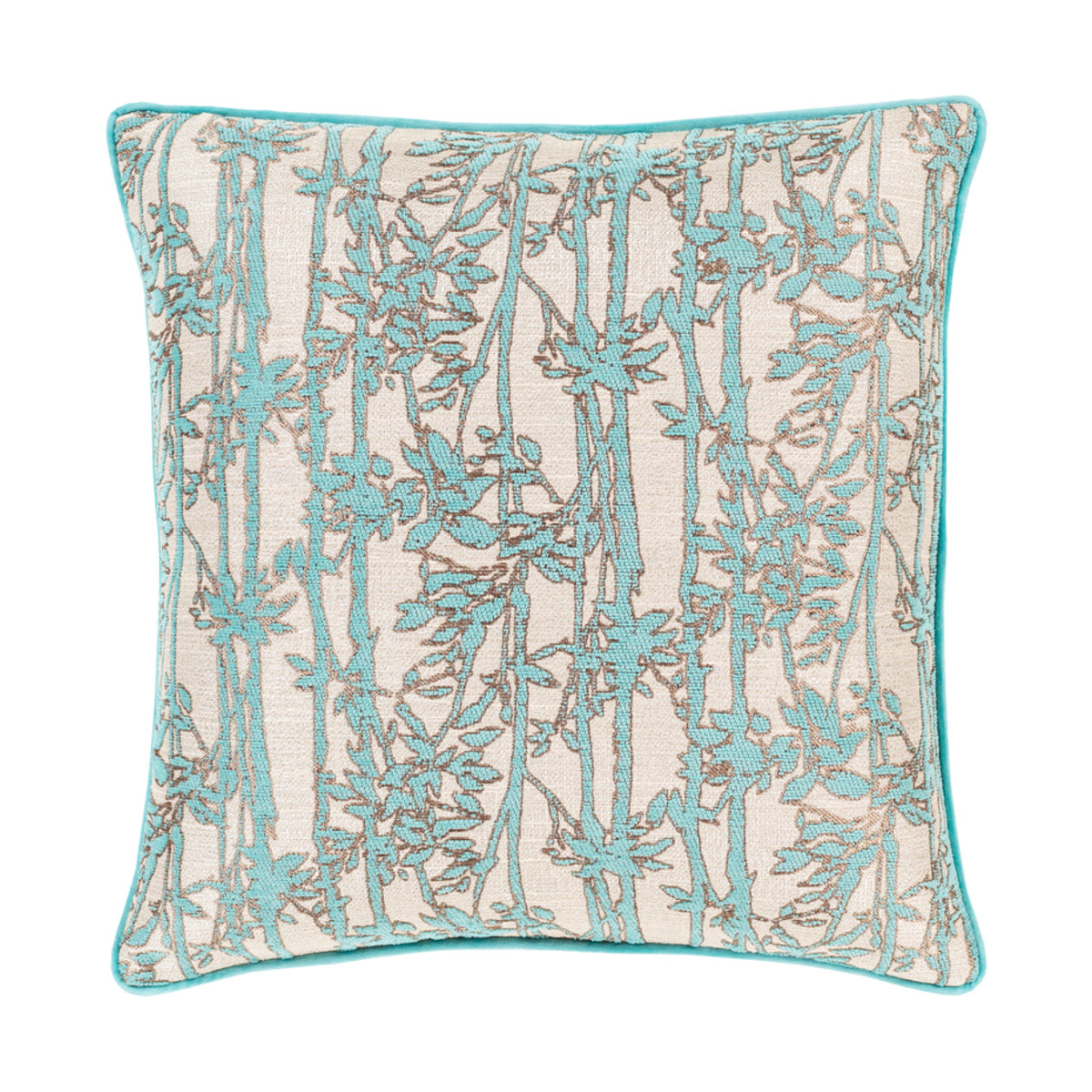 Surya BMG001-2222P Biming 22 X 22 inch Aqua/Ivory/Camel Pillow Kit, Square