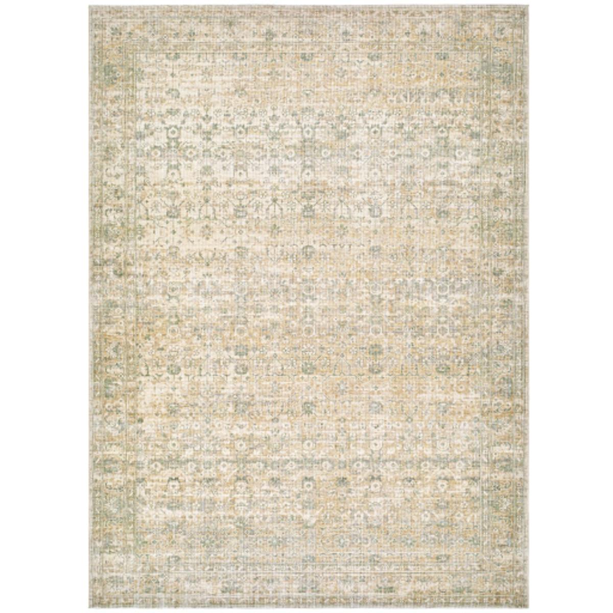 Carrigan Updated Traditional Green Wool Oushak Patterned Rug - 9'10"x12'6"