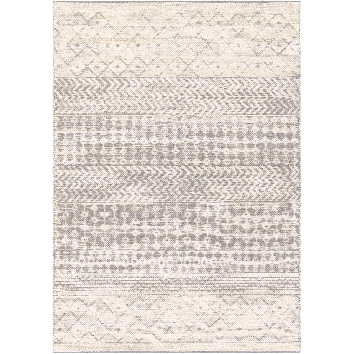 BRA2401-23 2 x 3 ft. Bryant Hand Woven Rectangle Rug - Beige & Medium Gray