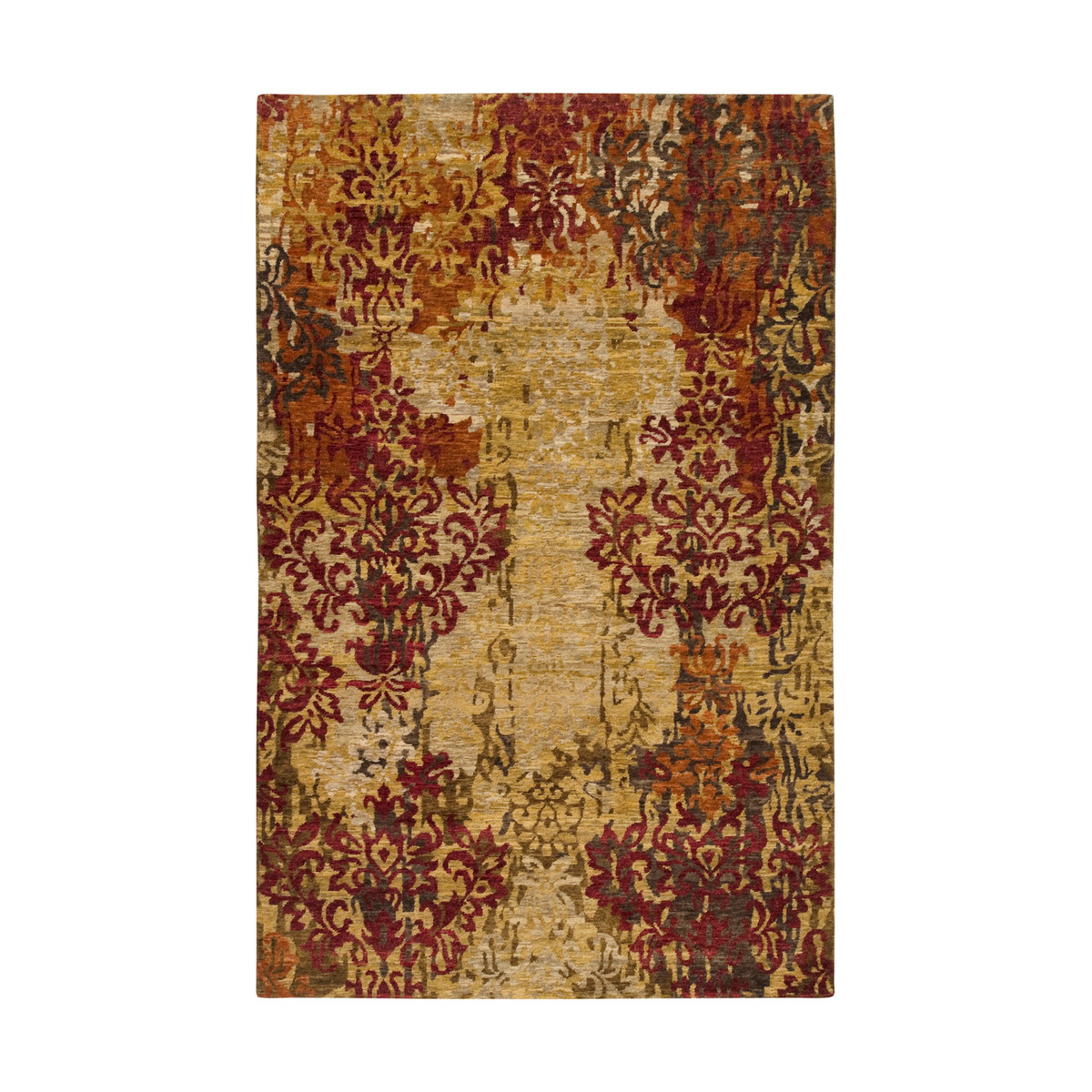 Surya BRC100223 Brocade 36 X 24 inch Neutral and Yellow Area Rug Wool