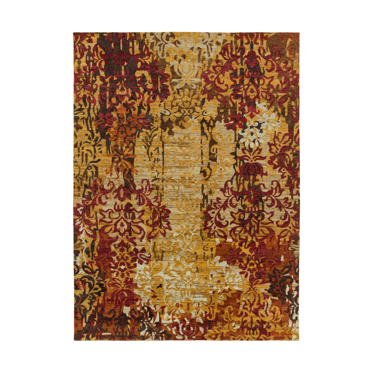 Surya BRC1002-811 Brocade 132 X 96 inch Neutral and Yellow Area Rug, Wool