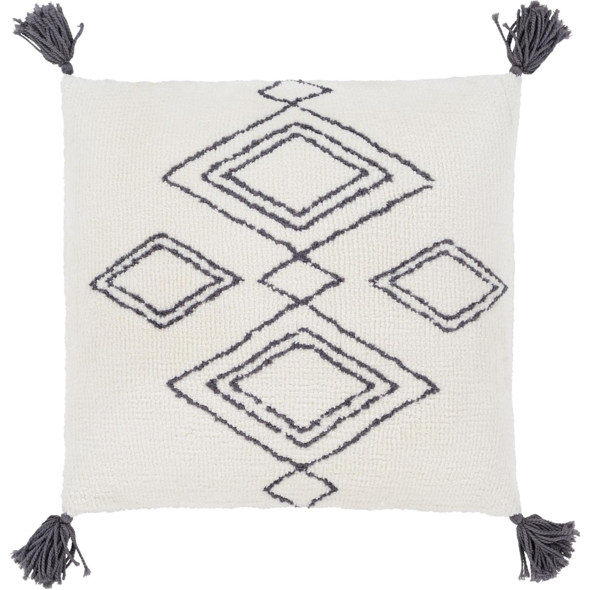 BRH001-2020P Braith Medium Pillow Kit, 20 x 20 x 5 in. - White & Charcoal