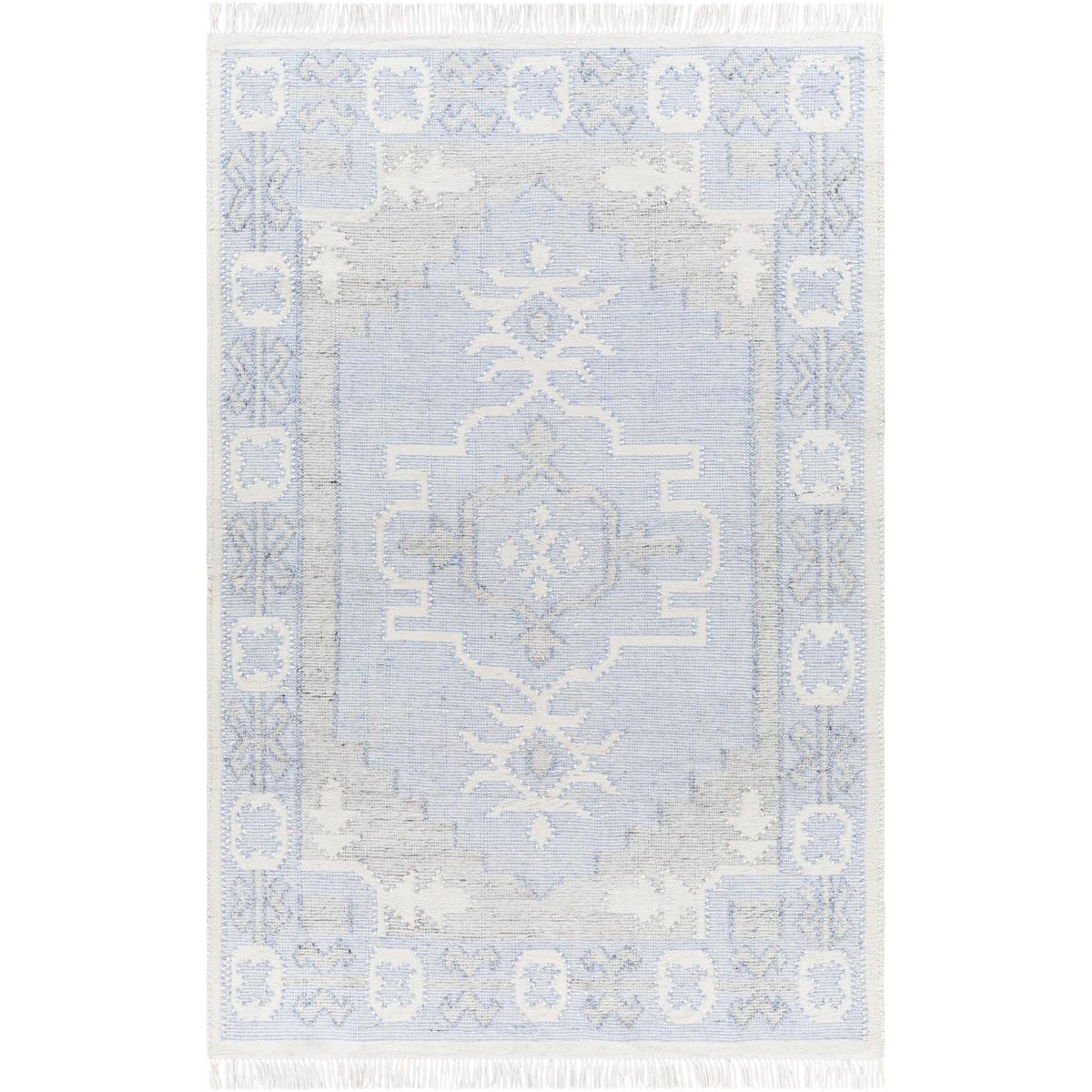 Azurya Global Bazaar Blue Geometric Patterned Indoor Outdoor Rug - 5'x7'6"
