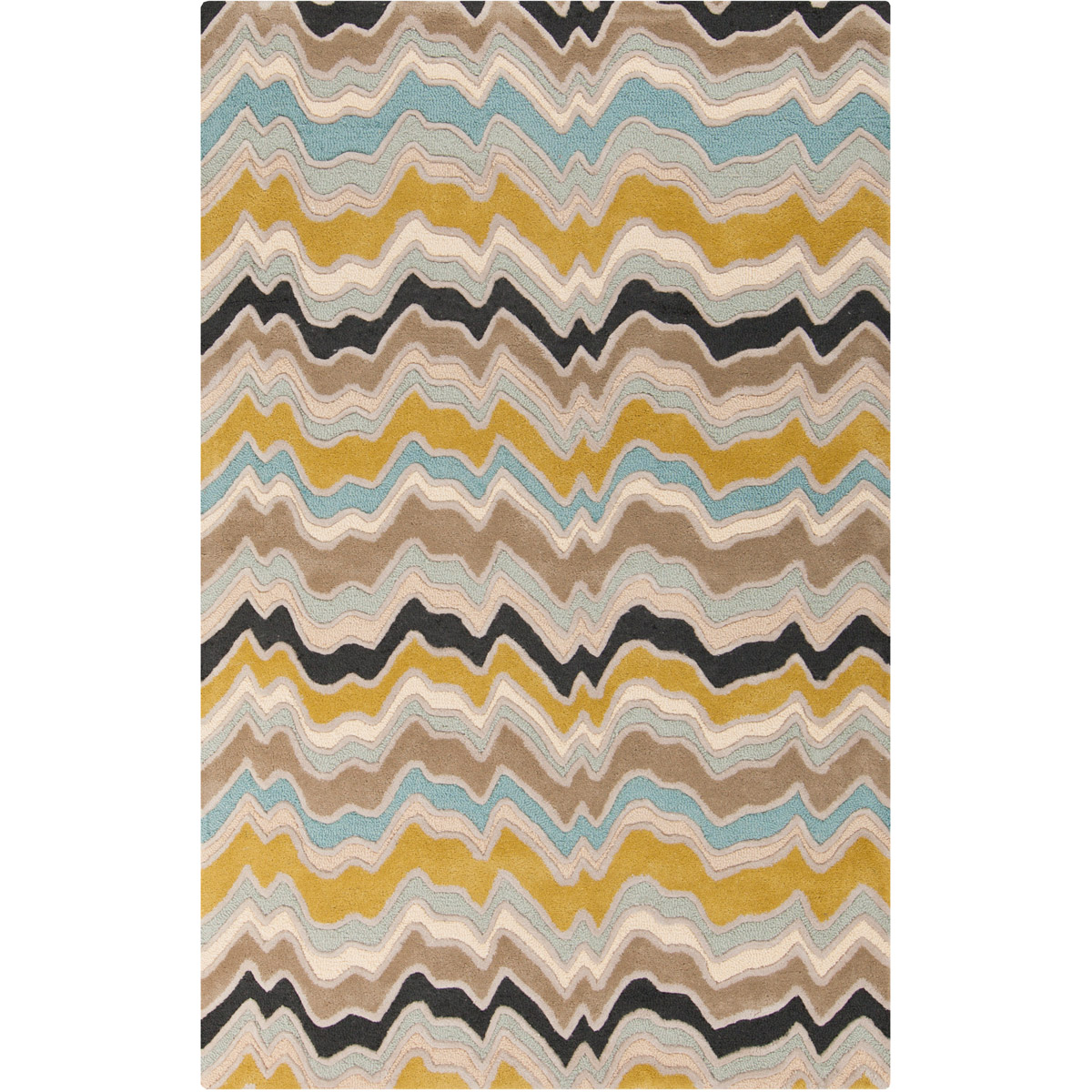Surya CAN2029-913 Modern Classics 156 X 108 inch Green and Blue Area Rug, Wool