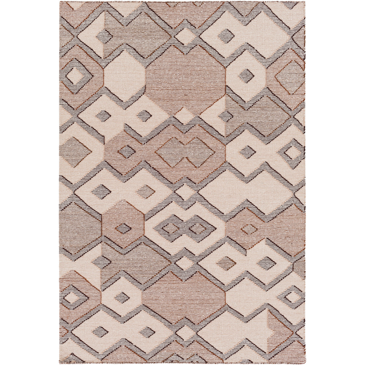Surya CMR1001-23 Cameroon 36 X 24 inch Neutral and Neutral Area Rug, Wool and Cotton