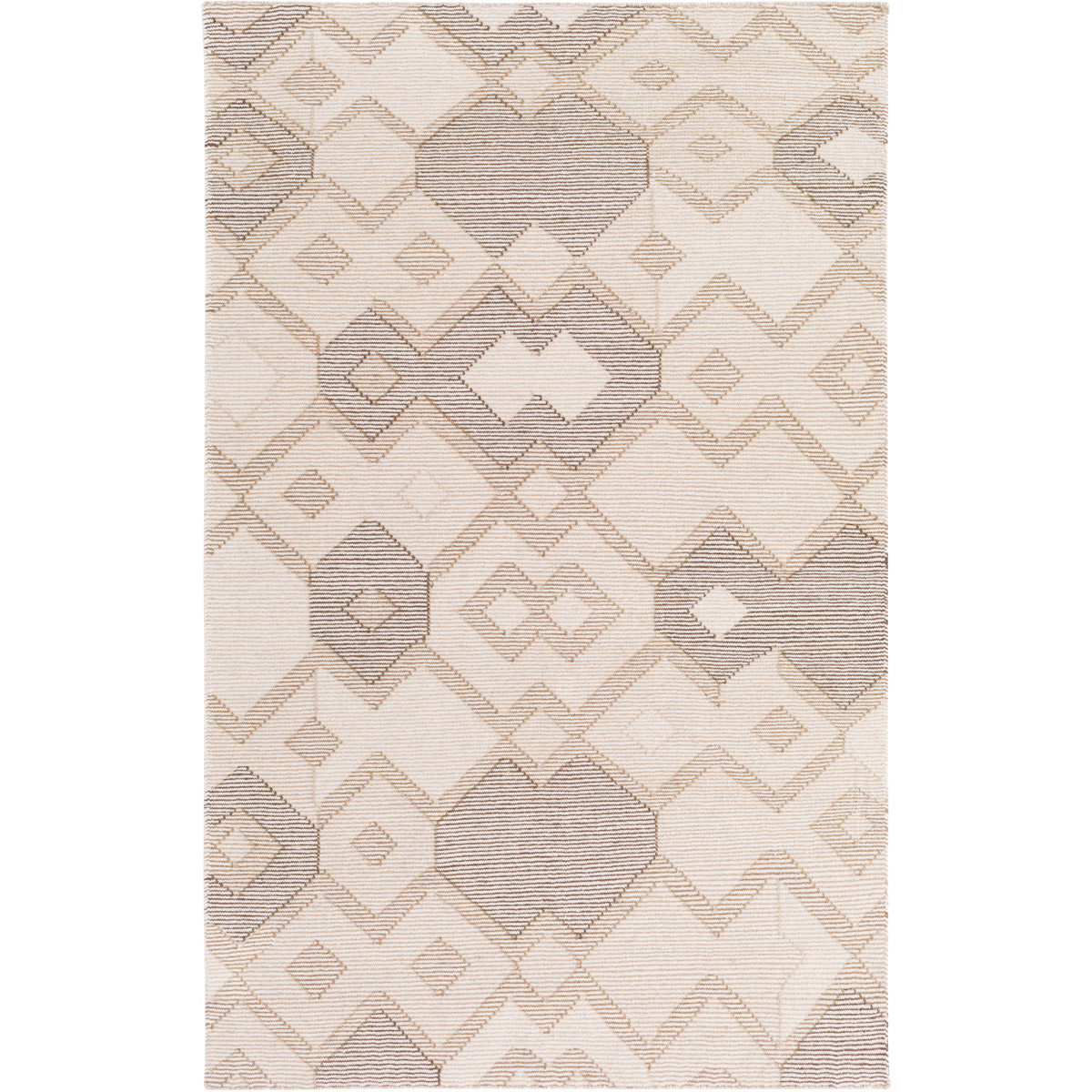 Surya CMR1002-810 Cameroon 120 X 96 inch Neutral and Brown Area Rug, Wool and Cotton