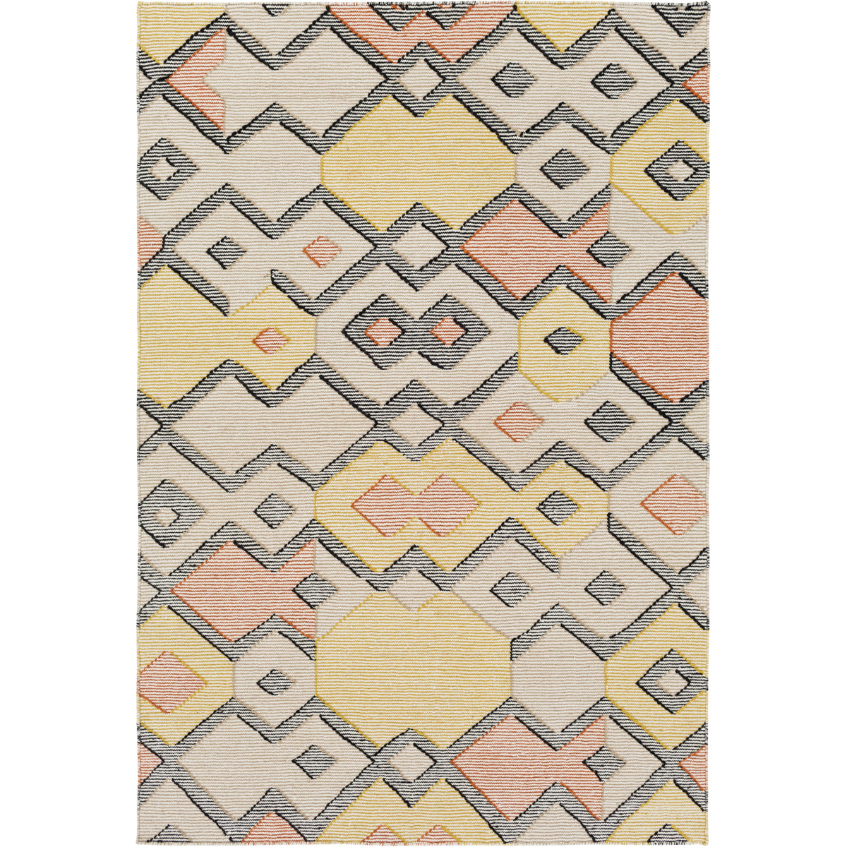 Surya CMR100323 Cameroon 36 X 24 inch Orange and Yellow Area Rug Wool and Cotton
