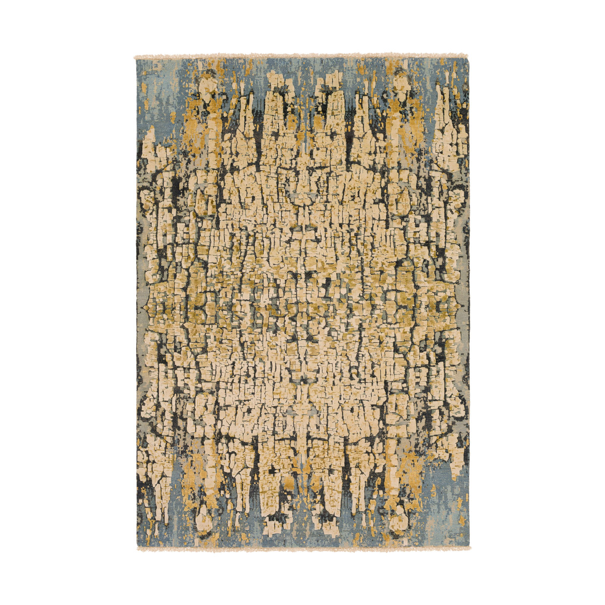 Surya COA2000-69 Colaba 108 X 72 inch Bright Blue/Sky Blue/Khaki/Olive/Dark Green Rugs, Silk and Wool