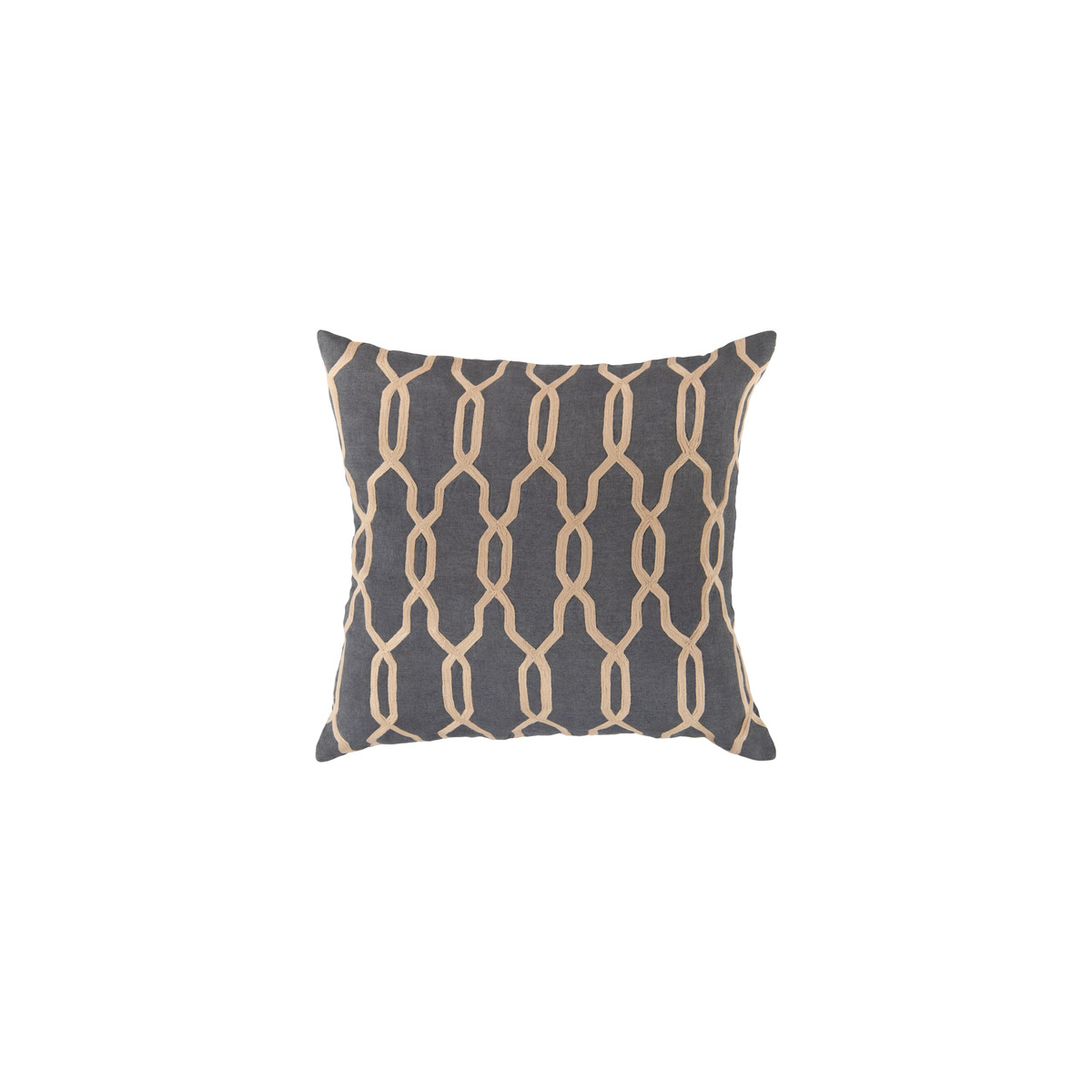 Surya COM001-1818P Gates 18 X 18 inch Navy and Beige Throw Pillow