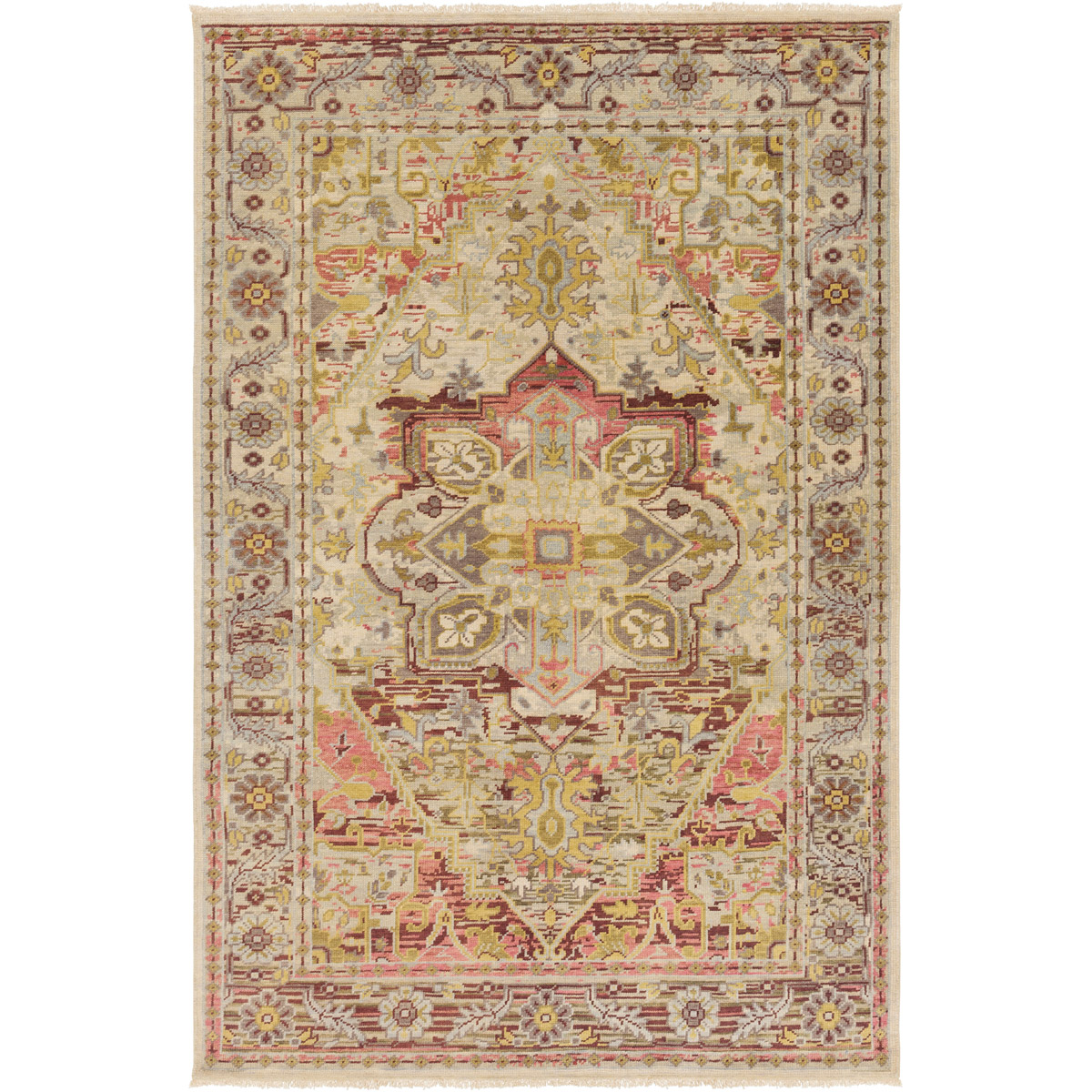 41ELIZABETH 51133-FG Nero 66 X 42 inch Plum Rug, Rectangle