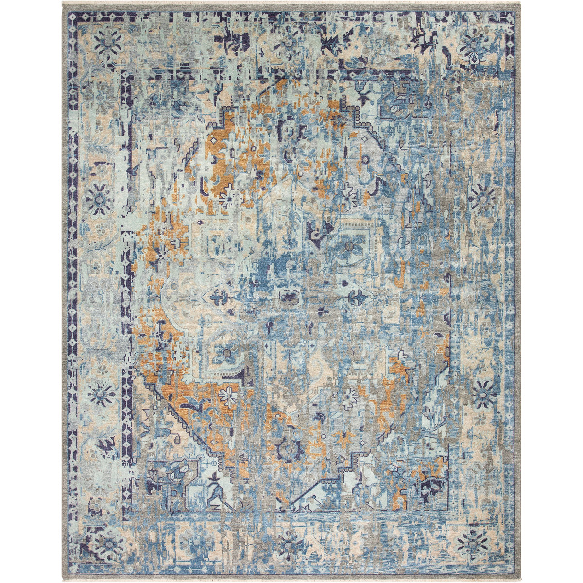 41ELIZABETH 51161-DF Nero 132 X 96 inch Blue Rug, Rectangle