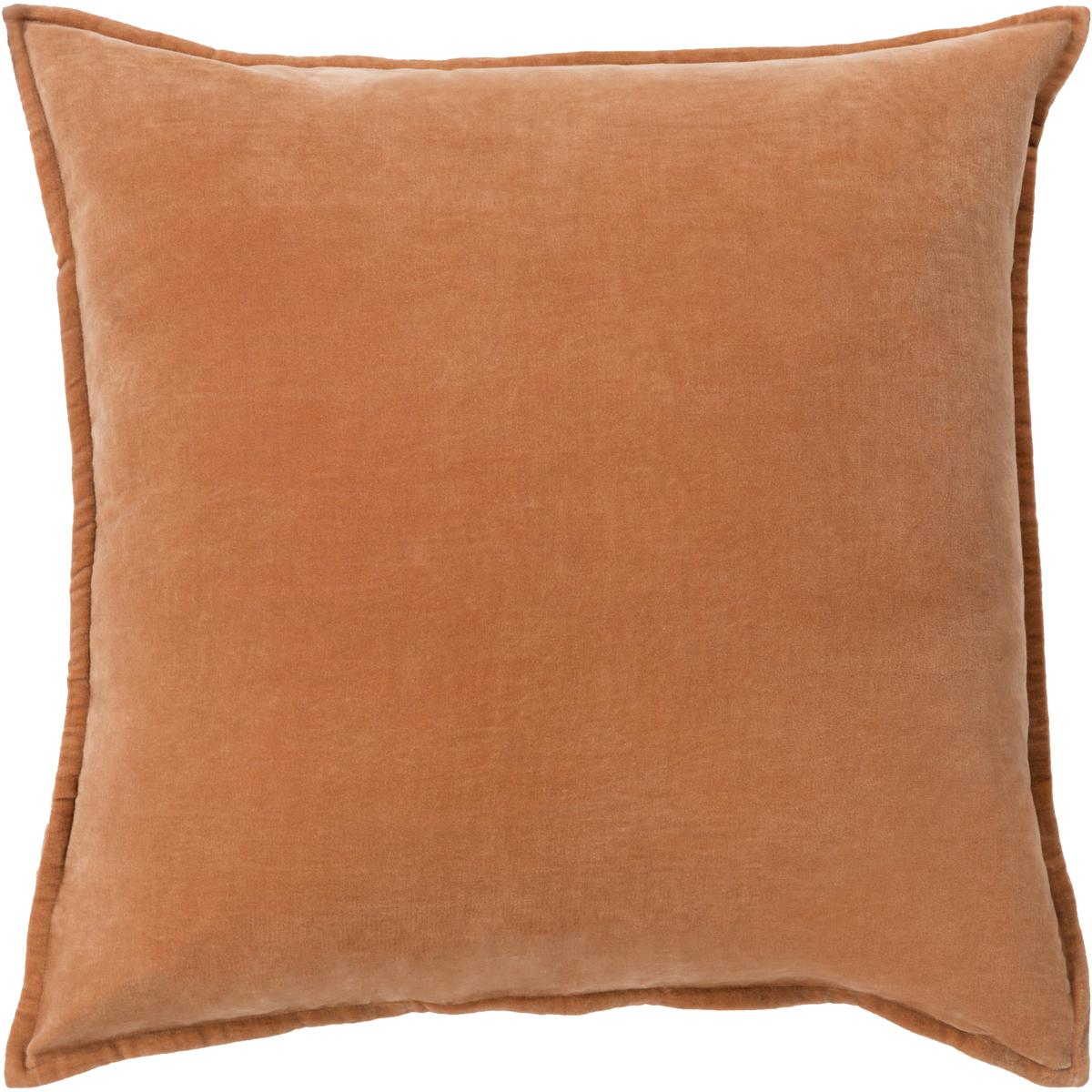Surya CV002-2020P Cotton Velvet 20 X 20 inch Brown Pillow Kit, Square
