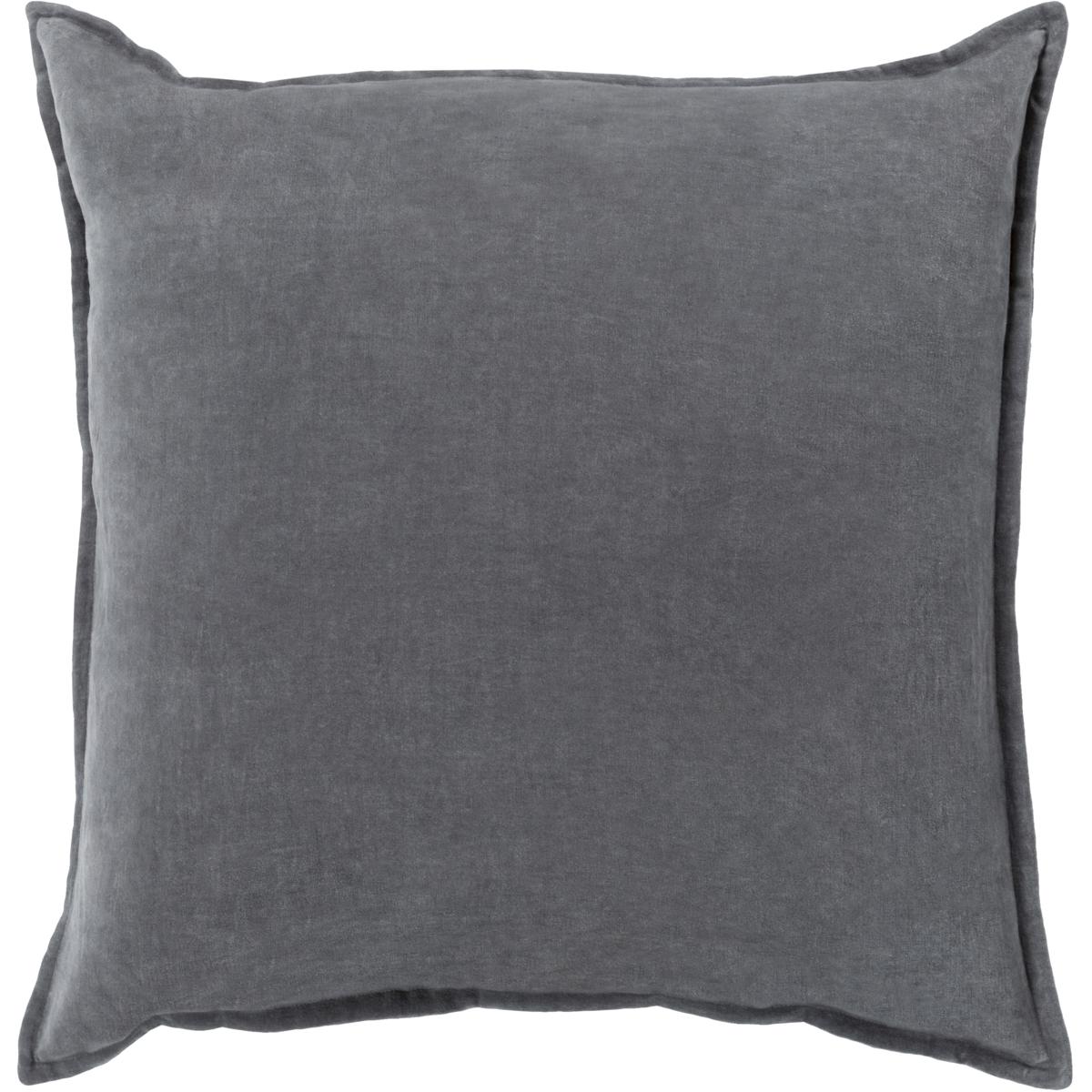 Surya CV003-1818P Cotton Velvet 18 X 18 inch Charcoal Pillow Kit, Square