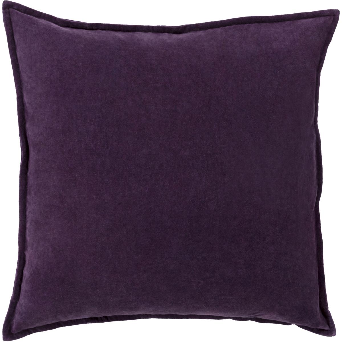 Surya CV006-2020P Cotton Velvet 20 X 20 inch Dark Plum Pillow Kit, Square
