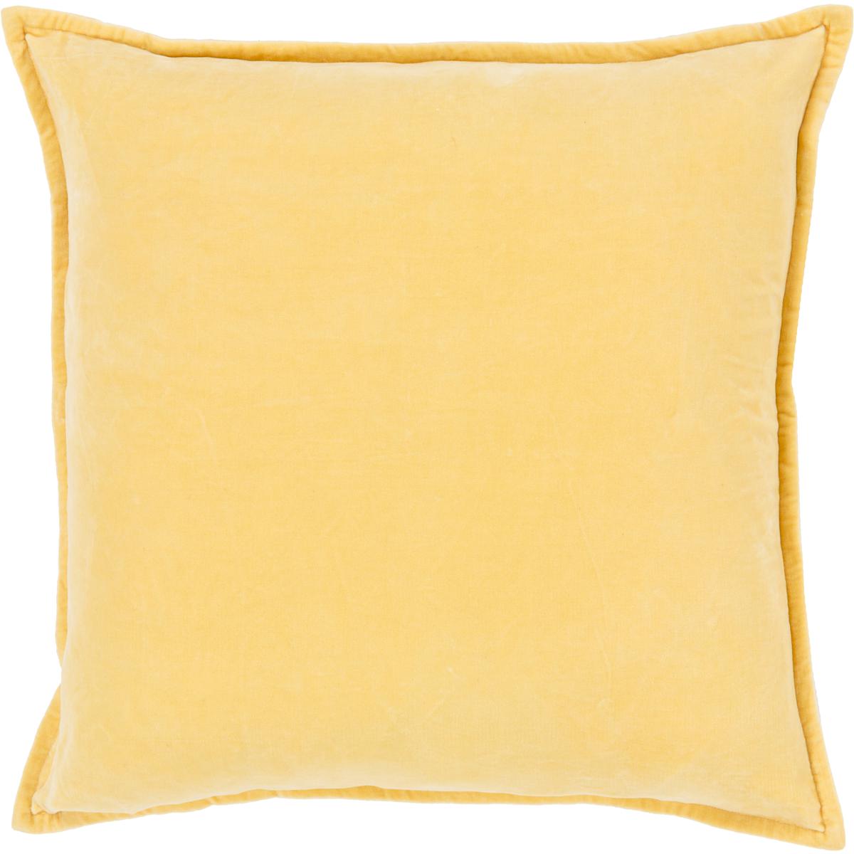 Surya CV007-1818P Cotton Velvet 18 X 18 inch Mustard Pillow Kit, Square
