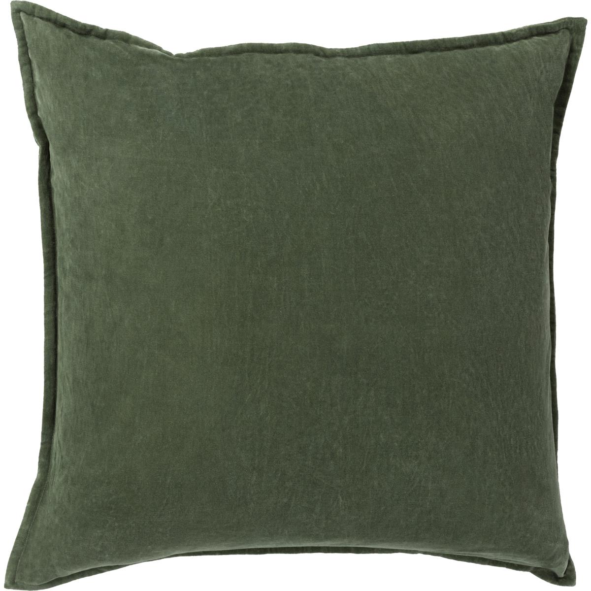 Surya CV008-2020P Cotton Velvet 20 X 20 inch Medium Green Pillow Kit, Square