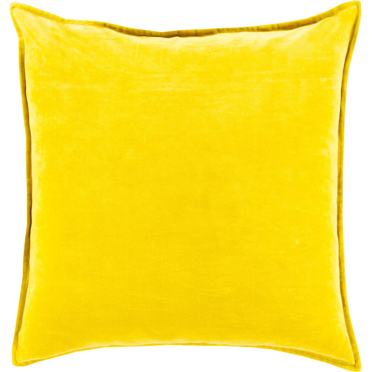 Surya CV020-2020P Cotton Velvet 20 X 20 inch Mustard Pillow Kit, Square