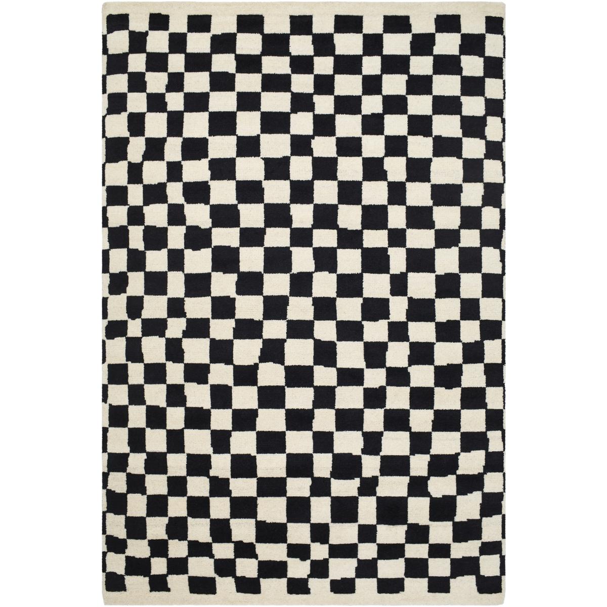 Surya DMI2301-1014 Damier 168 X 120 inch Ivory / Black Handmade Rug in 10 x 14