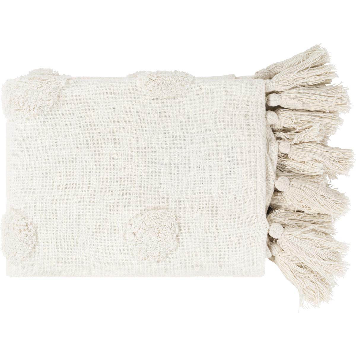 Surya DOV1000-5060 Dove 60 X 50 inch Ivory Throw, Rectangle