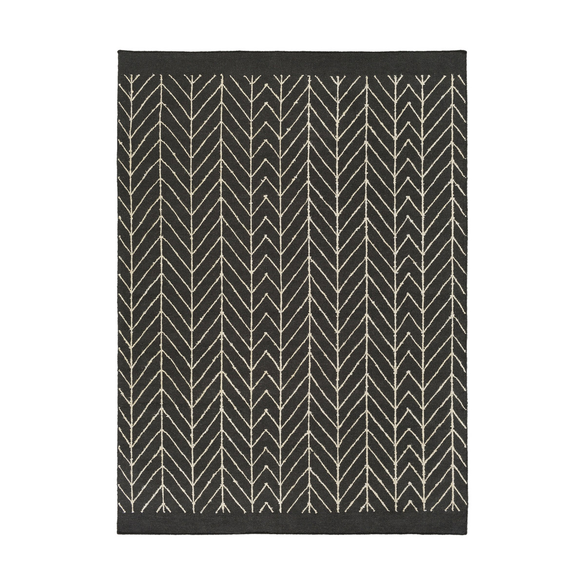 Surya DSH5000-576 Dasher 90 X 60 inch Black and Neutral Area Rug, Wool, Cotton, and Viscose