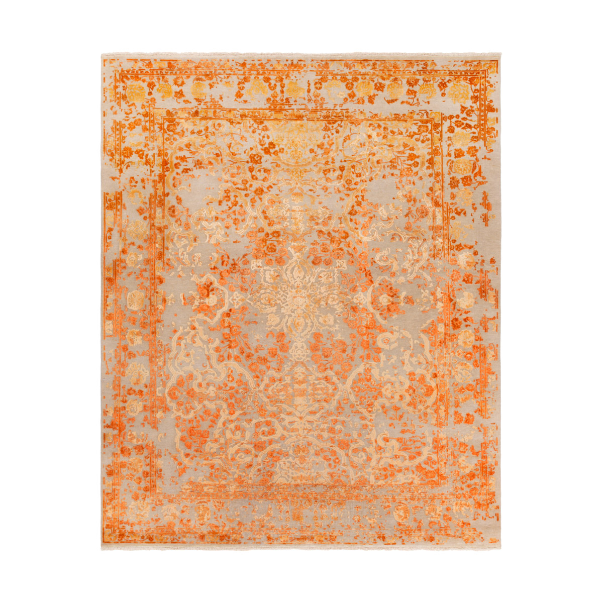 Surya DSR1000-69 Desiree 108 X 72 inch Beige/Peach/Bright Orange Rugs, Wool, Viscose, and Cotton