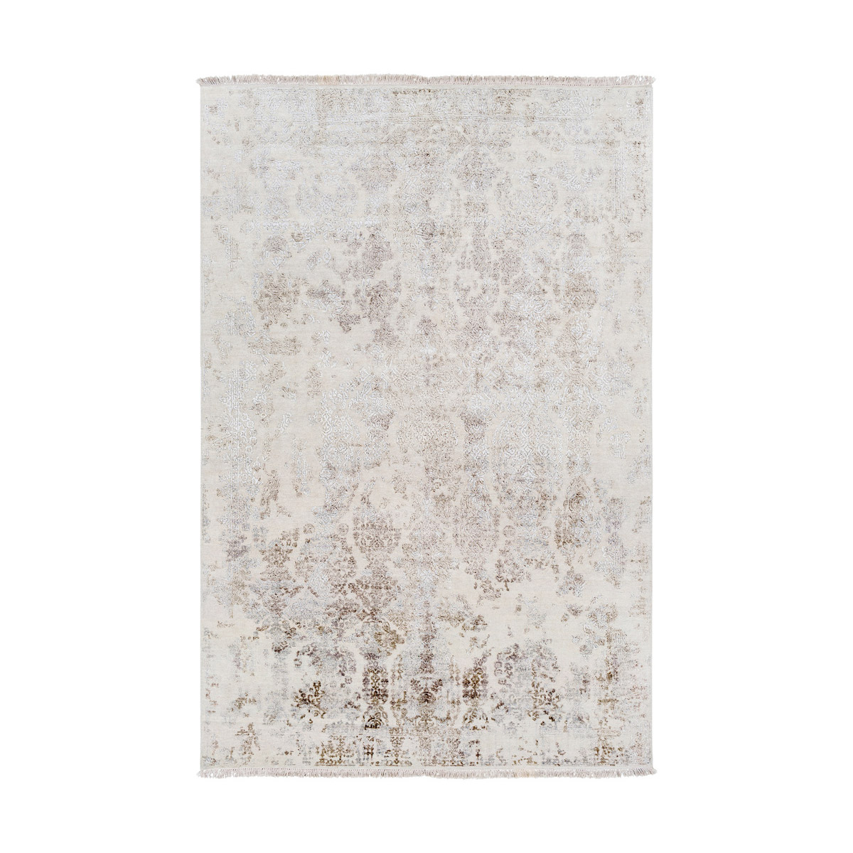 Surya DSR1002-913 Desiree 156 X 108 inch Dark Brown/Khaki/Ivory Rugs, Wool, Viscose, and Cotton