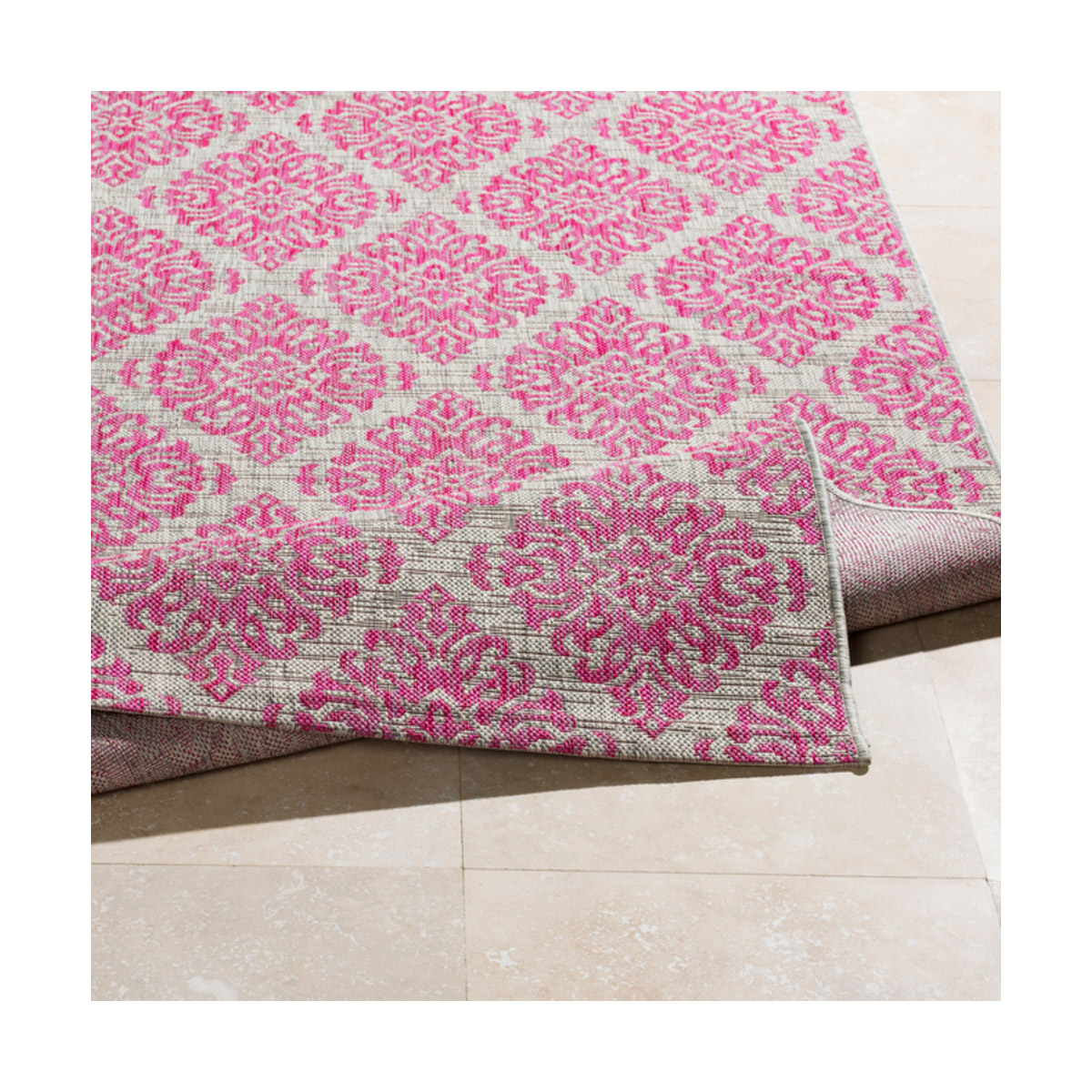 Surya EAG23151616 Eagean 18 X 18 inch Bright Pink Outdoor Area Rug