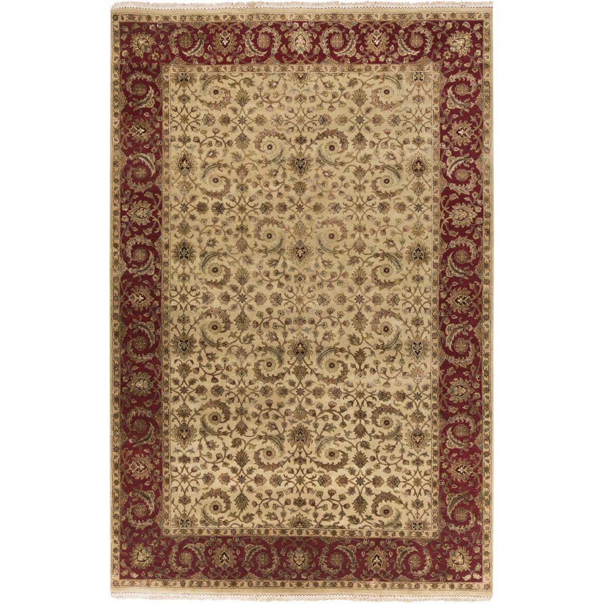 Surya ELZ8001-23 Elizabeth 36 X 24 inch Tan / Dark Brown / Olive / Light Olive / Black Handmade Rug