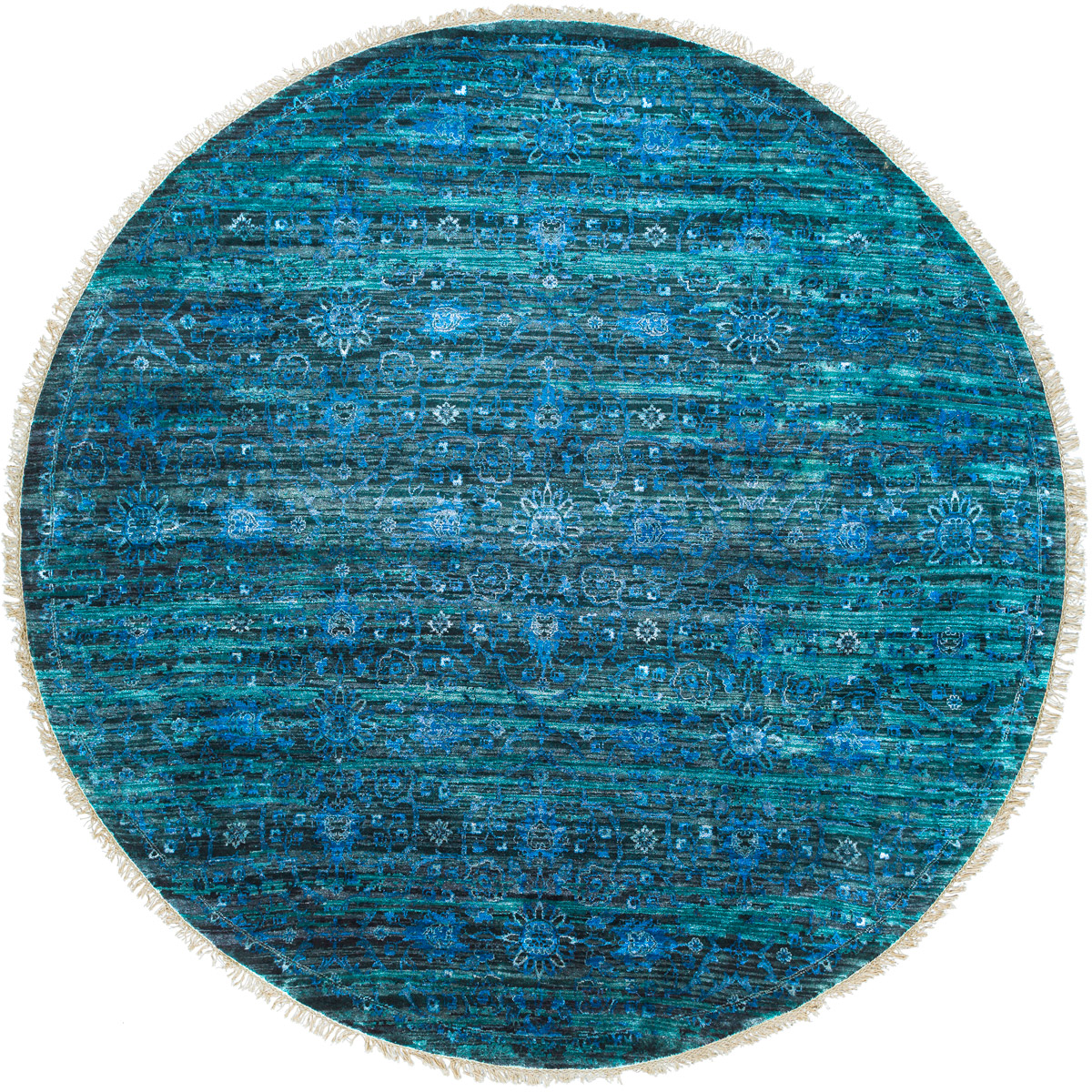 Surya EMS7008-8RD Empress 96 X 96 inch Teal Rug in 8 Ft Round, Round