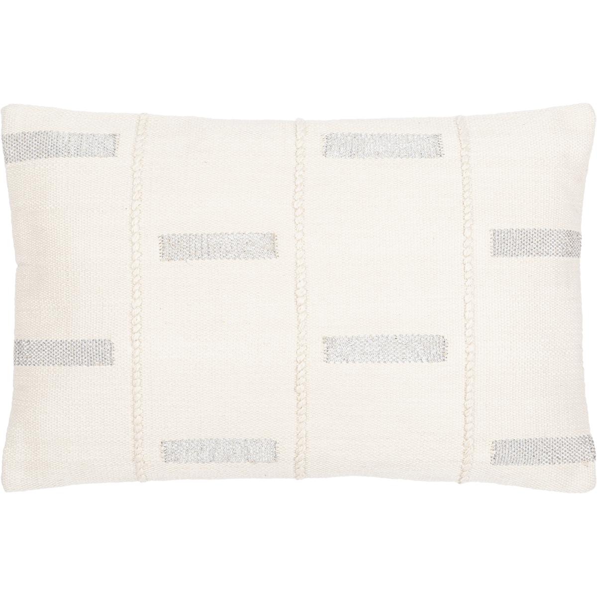 EON001-2222P 22 x 22 in. Ekon Pillow Kit - Cream, Metallic Silver & Light Beige